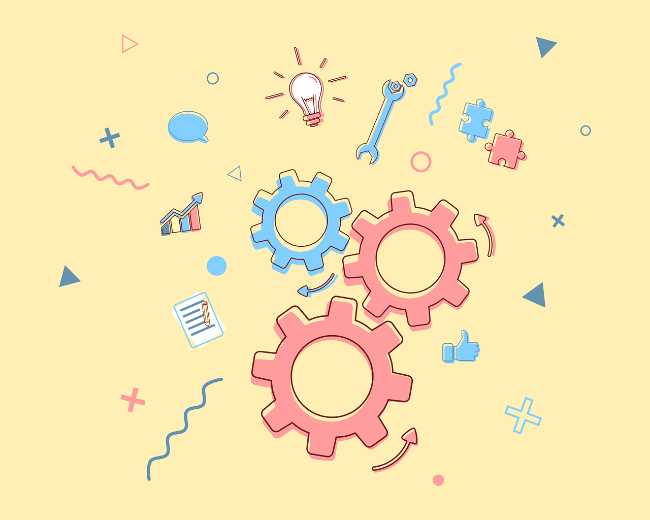 gears-5193383_1280 Illustration of interconnected gears representing innovation and technology solutions.
